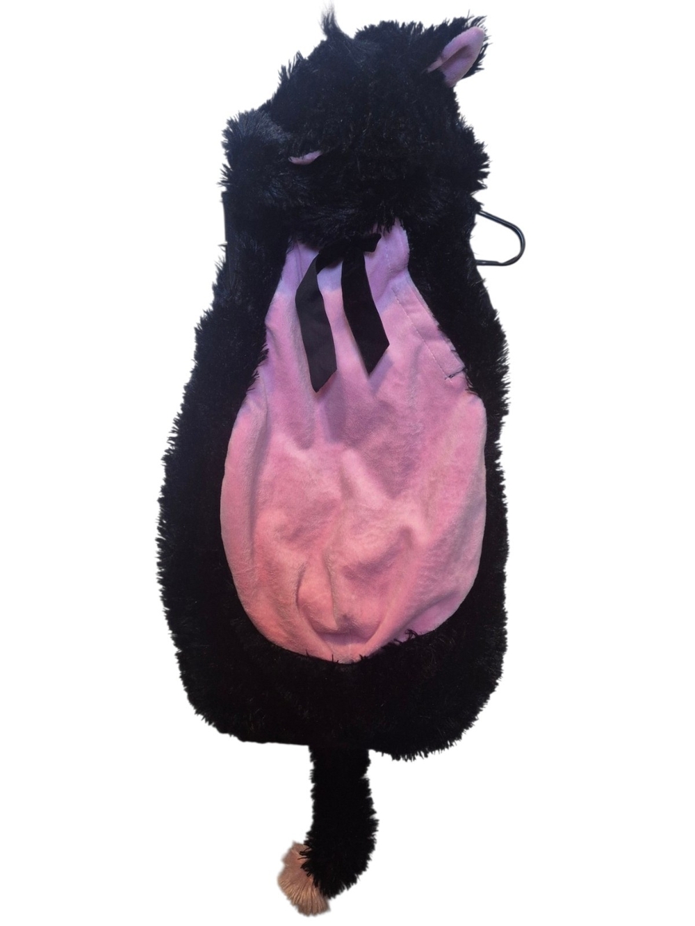 Prince Black and Pink Fuzzy Cat Costume with Hood